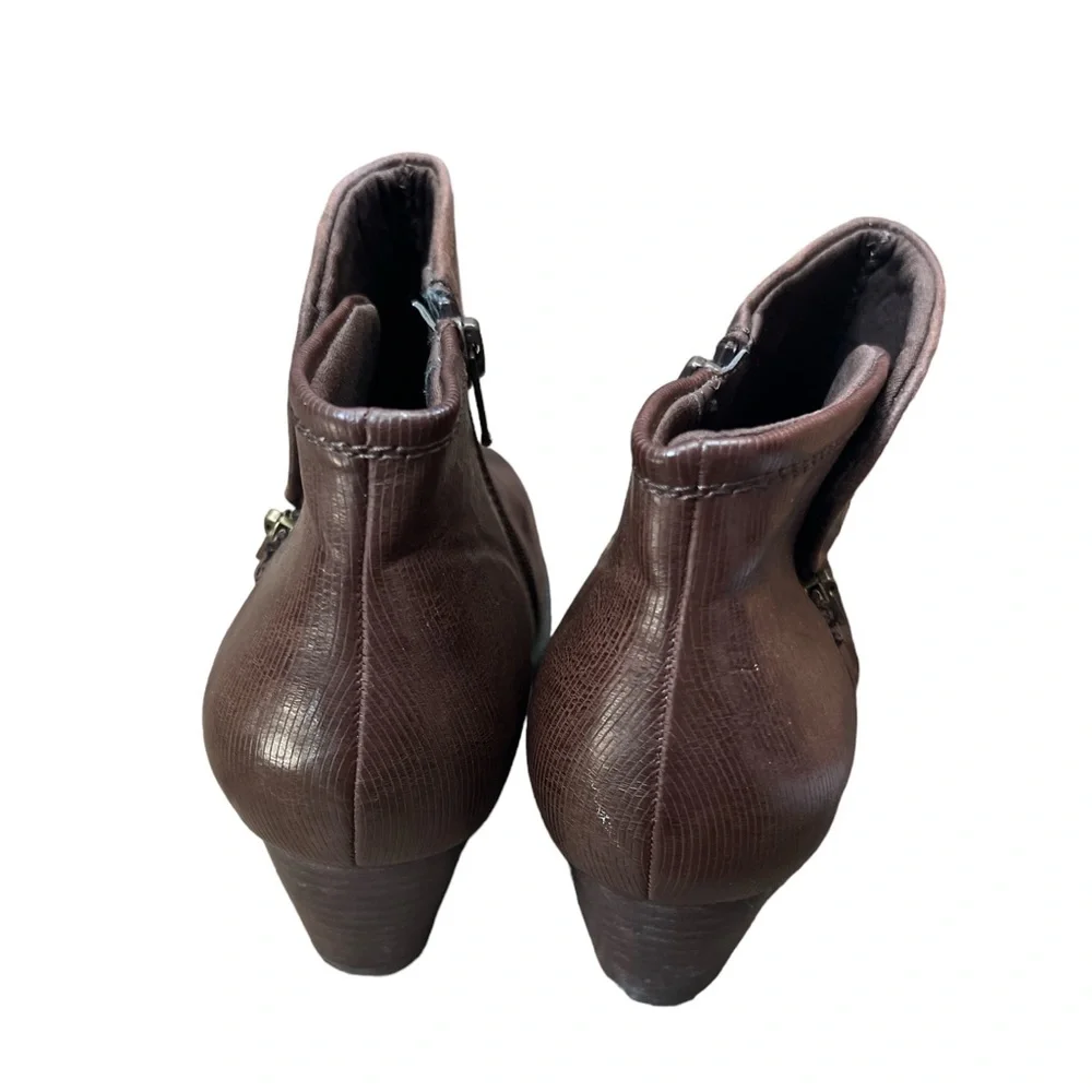 Baretraps Women’s Rodin Ankle Boots Brown Zip Side Booties‎ Size 8.5M